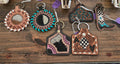 Tooled leather Keychain